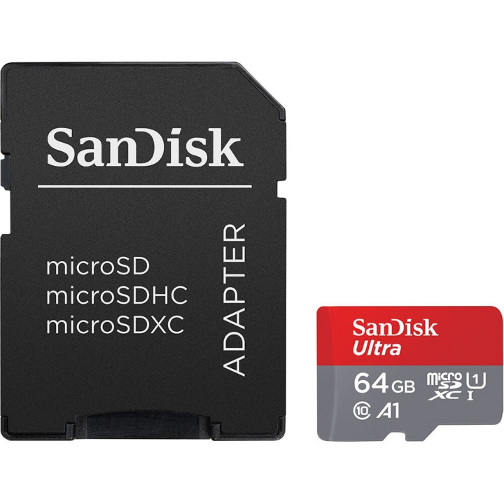 SANDISK MicroSDXC Mobil Ultra 64GB 140MB/s UHS-I Adapt ryhmässä KODINELEKTRONIIKKA / Tallennusvälineet / Muistikortit / MicroSD/HC/XC @ TP E-commerce Nordic AB (C12627)