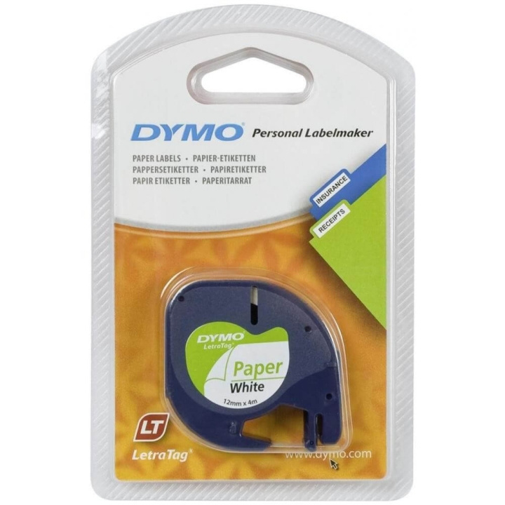 DYMO Ribbon S0721520 91220 12mm Black on White ryhmässä TIETOKOONET & TARVIKKEET / Tulostimet & Tarvikkeet / Tulostimet / Tarratulostimet & Tarvikkeet / Teippi @ TP E-commerce Nordic AB (C12714)