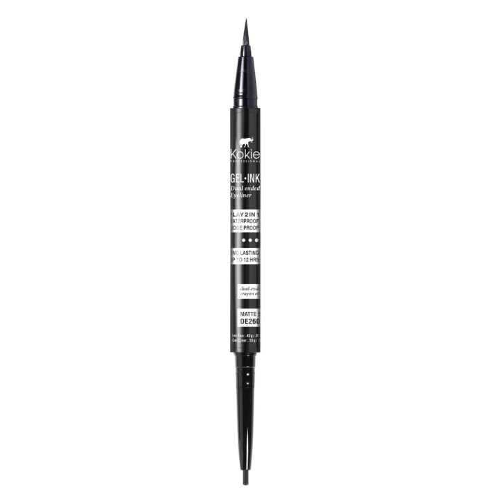 Kokie Gel-Ink Dual Ended Liner Black ryhmässä KAUNEUS JA TERVEYS / Meikit / Silmät ja kulmat / Silmänrajauskynä / Kajaali @ TP E-commerce Nordic AB (C12867)