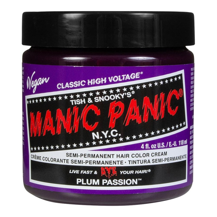 Manic Panic Classic Cream Plum Passion ryhmässä KAUNEUS JA TERVEYS / Hiukset &Stailaus / Hiustenhoito / Hiusväri / Hiusväri & Väripommi @ TP E-commerce Nordic AB (C12911)