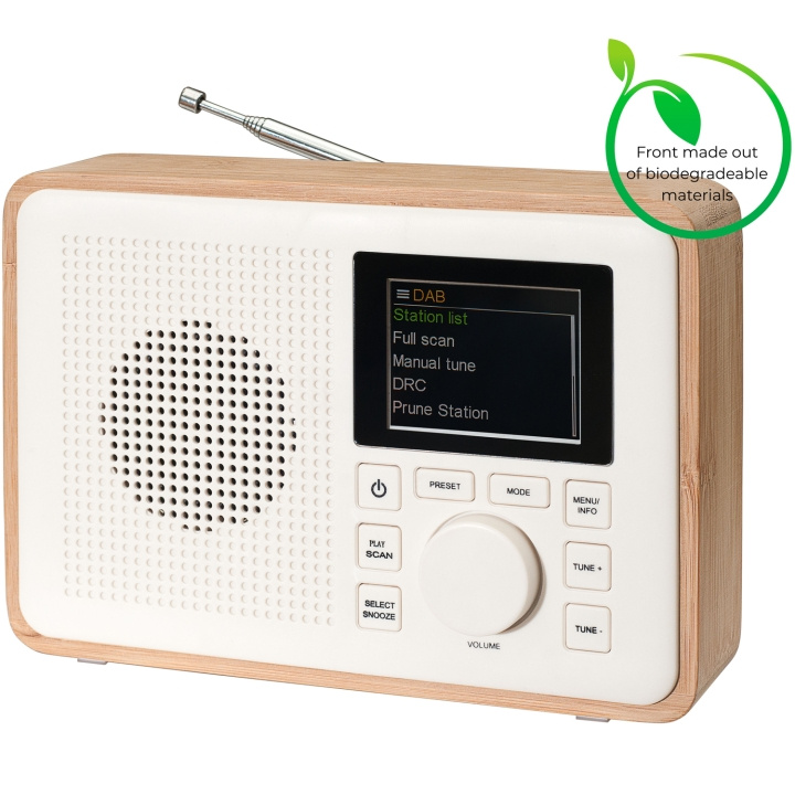 Denver DAB+&FM-Radio Delvis gjord av Bioplast, Vit ryhmässä KODINELEKTRONIIKKA / Ääni & Kuva / Kotiteatteri, HiFi ja kannettavat / Radio & Herätyskellot / Radio @ TP E-commerce Nordic AB (C12980)