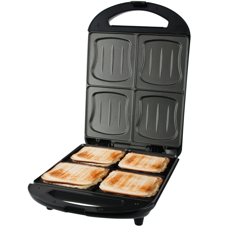 Emerio voileipägrilli 4 voileivälle XXL ryhmässä KOTI, TALOUS JA PUUTARHA / Kodinkoneet / Leivänpaahtimet & Leipägrillit / Pöytägrillit ja Raclette @ TP E-commerce Nordic AB (C13002)