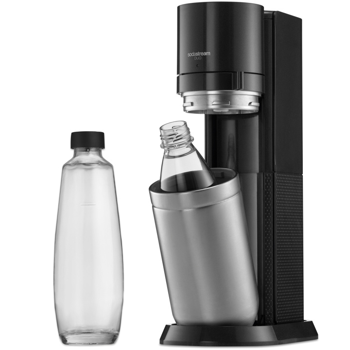 SodaStream Kolsyremaskin DUO Black inkl. 1x Glasflaska & 1x Plastflaska ryhmässä KOTI, TALOUS JA PUUTARHA / Kodinkoneet / Vesi ja mehu / Hiilihapotuslaitteet / Hiilihapotuslaitteet @ TP E-commerce Nordic AB (C13020)