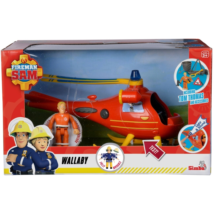 Brandman Sam Helikopter Wallaby med Figur ryhmässä LELUT, TUOTTEET LAPSILLE JA VAUVOILLE / Leikkikalut, Askartelu &Pelit / Leikkiautot @ TP E-commerce Nordic AB (C13032)