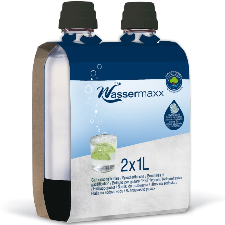 SodaStream 2x1L Wassermaxx flaskor ryhmässä KOTI, TALOUS JA PUUTARHA / Kodinkoneet / Vesi ja mehu / Hiilihapotuslaitteet / Tarvikkeet @ TP E-commerce Nordic AB (C13050)