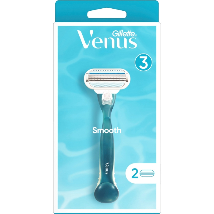 Gillette Venus Rakhyvel Smooth Razor 2st rakblad ryhmässä KAUNEUS JA TERVEYS / Hiukset &Stailaus / Sheivaus ja trimmaus / Partahöylät & Tarvikkeet @ TP E-commerce Nordic AB (C13119)