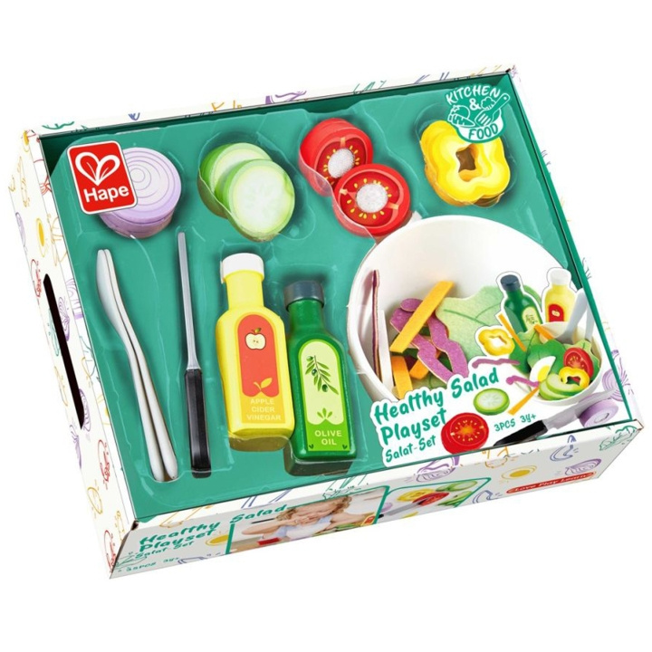 Hape Healthy Salad Playset ryhmässä LELUT, TUOTTEET LAPSILLE JA VAUVOILLE / Leikkikalut, Askartelu &Pelit / Pieni koti ja roolileikki @ TP E-commerce Nordic AB (C13198)