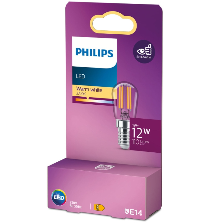 Philips LED E14 T25S 12W Klar 110lm ryhmässä KODINELEKTRONIIKKA / Valaistus / LED-lamput @ TP E-commerce Nordic AB (C13218)