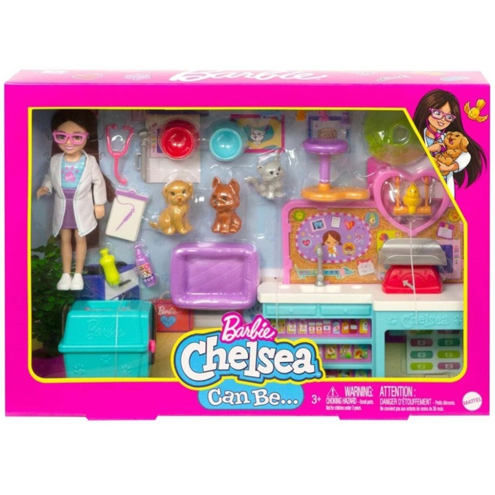 Barbie Chelsea Can Be Pet Vet -eläinlääkärisetti ryhmässä LELUT, TUOTTEET LAPSILLE JA VAUVOILLE / Leikkikalut, Askartelu &Pelit / Nuket & Tarvikkeet @ TP E-commerce Nordic AB (C13224)