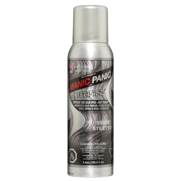 Manic Panic Temporary Color Spray Silver Stiletto ryhmässä KAUNEUS JA TERVEYS / Hiukset &Stailaus / Hiustenhoito / Hiusväri / Hiusväri & Väripommi @ TP E-commerce Nordic AB (C13297)