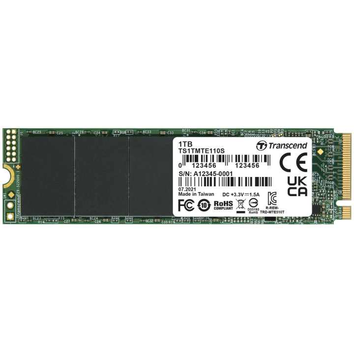 Transcend PCIe M.2 SSD Gen3 x4 NVMe 1TB (R1700/W1400) ryhmässä TIETOKOONET & TARVIKKEET / Tietokoneen komponentit / Kovalevyt / SSD @ TP E-commerce Nordic AB (C13599)