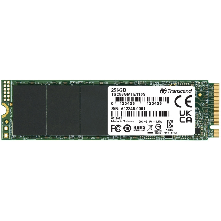 Transcend PCIe M.2 SSD Gen3 x4 NVMe 256Gb (R1600/W1000) ryhmässä TIETOKOONET & TARVIKKEET / Tietokoneen komponentit / Kovalevyt / SSD @ TP E-commerce Nordic AB (C13605)