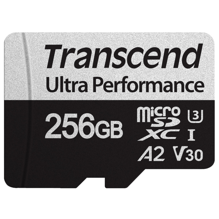 Transcend microSDXC 340S 256GB U3 A2 V30 (R160/W125) ryhmässä KODINELEKTRONIIKKA / Tallennusvälineet / Muistikortit / MicroSD/HC/XC @ TP E-commerce Nordic AB (C13606)