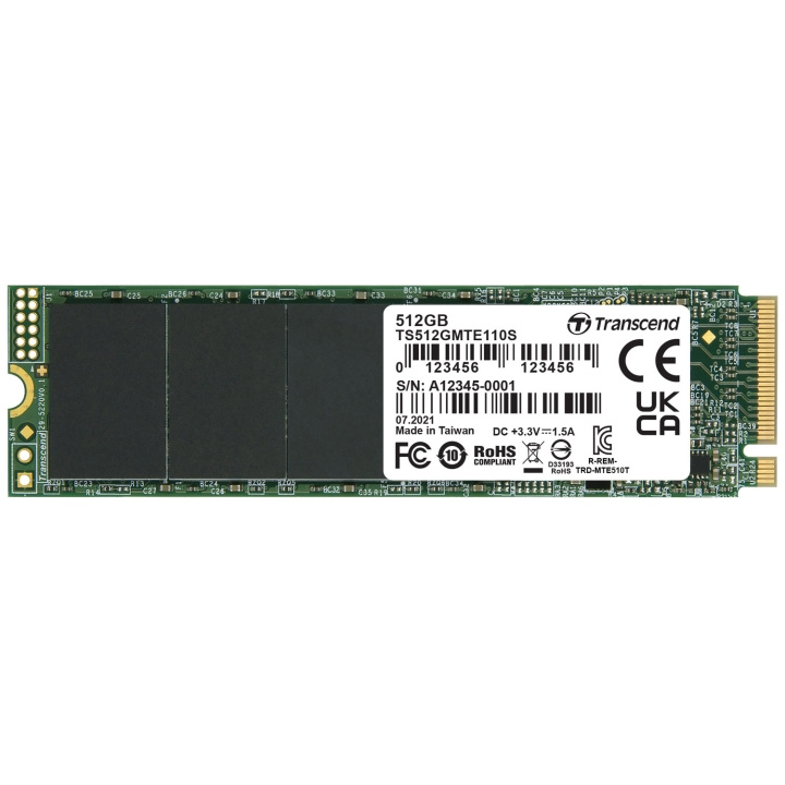 Transcend PCIe M.2 SSD Gen3 x4 NVMe 512Gb (R1700/W1400) ryhmässä TIETOKOONET & TARVIKKEET / Tietokoneen komponentit / Kovalevyt / SSD @ TP E-commerce Nordic AB (C13608)