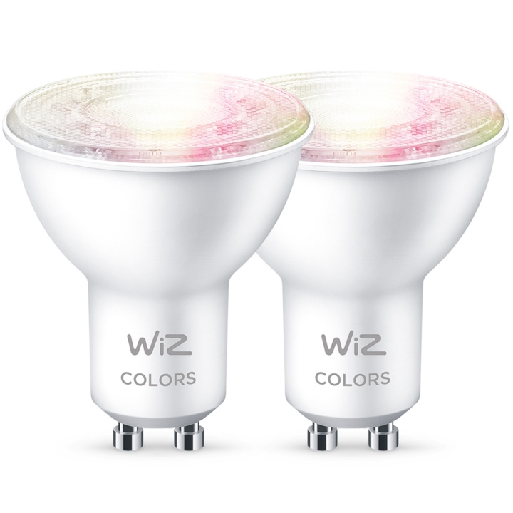 WiZ 2-pack WiFi Smart LED GU10 50W 345lm Färg ryhmässä KODINELEKTRONIIKKA / Valaistus / LED-lamput @ TP E-commerce Nordic AB (C13666)