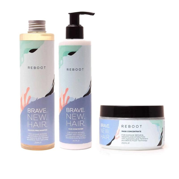 3-pack Brave. New. Hair. Reboot Schampoo + Conditioner + Mask ryhmässä KAUNEUS JA TERVEYS / Hiukset &Stailaus / Hiustenhoito / Shampoo @ TP E-commerce Nordic AB (C13882)