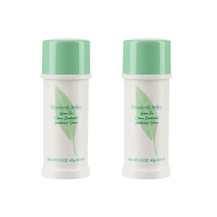 2-pack Elizabeth Arden Green Tea Cream Deodorant 40ml ryhmässä KAUNEUS JA TERVEYS / Tuoksut & Parfyymit / Deodorantit / Naisten deodorantit @ TP E-commerce Nordic AB (C13893)