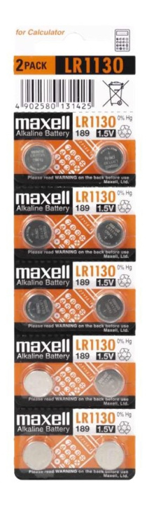 Maxell LR1130 10-pack ryhmässä KODINELEKTRONIIKKA / Paristot & Laturit / Akut / Nappiparistot @ TP E-commerce Nordic AB (C13913)