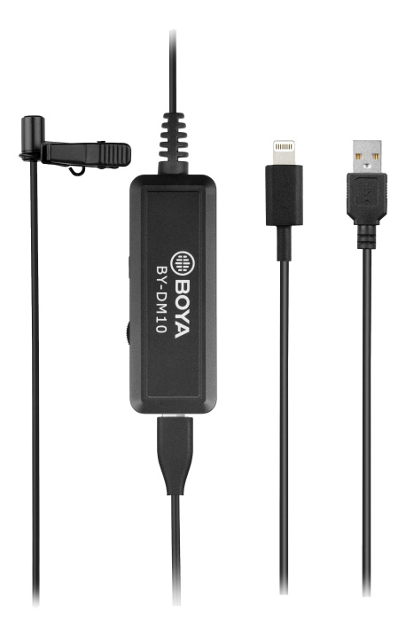 BOYA Lavalier microphone for iOS and PC ryhmässä KODINELEKTRONIIKKA / Ääni & Kuva / Kädessä pidettävät mikrofonit @ TP E-commerce Nordic AB (C13939)