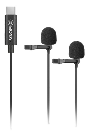 BOYA Dual-microphone for Andorid device ryhmässä KODINELEKTRONIIKKA / Ääni & Kuva / Kädessä pidettävät mikrofonit @ TP E-commerce Nordic AB (C13944)