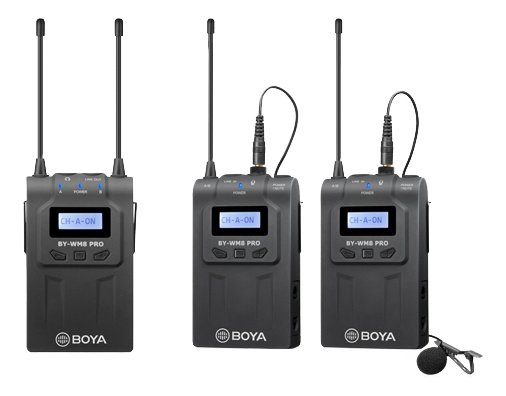 BOYA UHF Wireless mic with one receiver ryhmässä KODINELEKTRONIIKKA / Ääni & Kuva / Kädessä pidettävät mikrofonit @ TP E-commerce Nordic AB (C13954)
