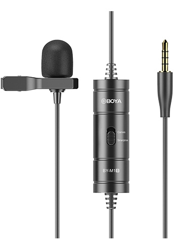 BOYA Lavalier-mikrofoni BY-M1S musta ryhmässä KODINELEKTRONIIKKA / Ääni & Kuva / Kädessä pidettävät mikrofonit @ TP E-commerce Nordic AB (C13996)