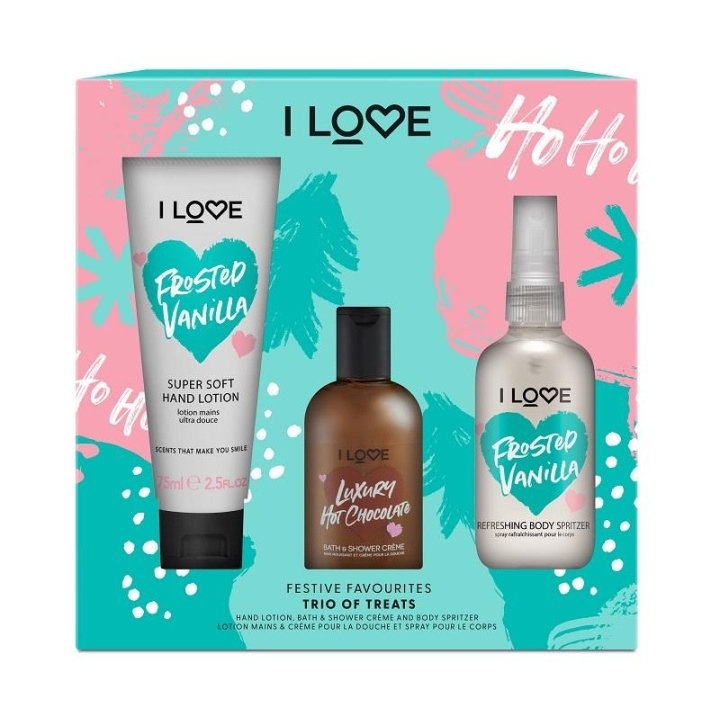 I Love... I Love Trio of Treats Juhlalliset suosikit ryhmässä KAUNEUS JA TERVEYS / Ihonhoito / Kehon hoito / Kylpy- ja suihkugeelit @ TP E-commerce Nordic AB (C14028)