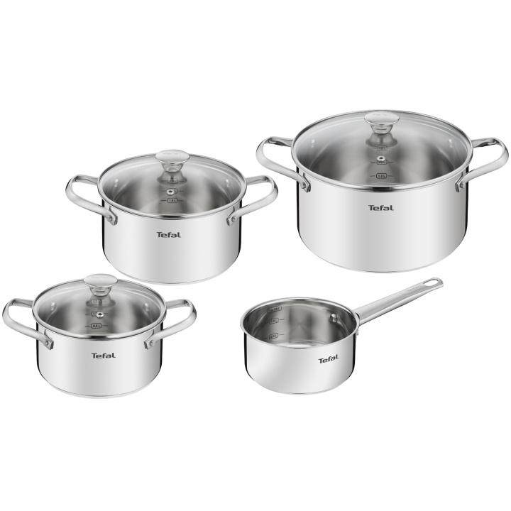 Tefal Cook eat Set 7 delar rostfritt ryhmässä KOTI, TALOUS JA PUUTARHA / Keittiövälineet / Padat ja kattilat @ TP E-commerce Nordic AB (C14063)