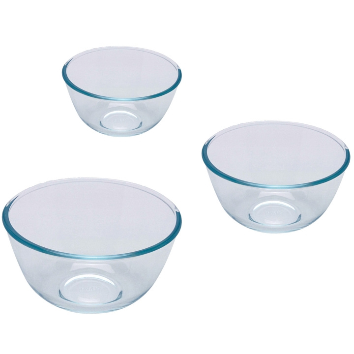 Pyrex Skålar 3set 0,5L 14cm 1,0L 17c ryhmässä KOTI, TALOUS JA PUUTARHA / Keittiövälineet / Leivontatarvikkeet @ TP E-commerce Nordic AB (C14127)