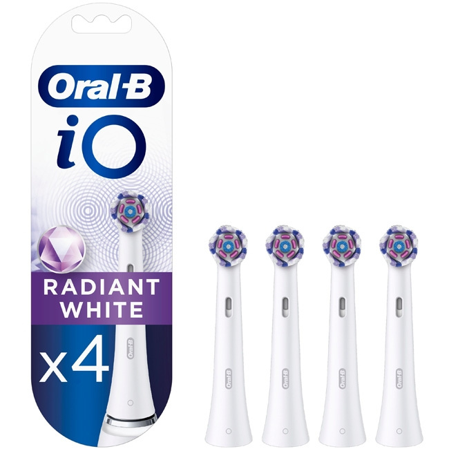 Oral B Borsthuvud iO Radiant White 4s ryhmässä KAUNEUS JA TERVEYS / Suunhoito / Sähköhammasharjat @ TP E-commerce Nordic AB (C14134)