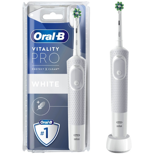 Oral B Eltandborste Vitality Pro Whit ryhmässä KAUNEUS JA TERVEYS / Suunhoito / Sähköhammasharjat @ TP E-commerce Nordic AB (C14138)