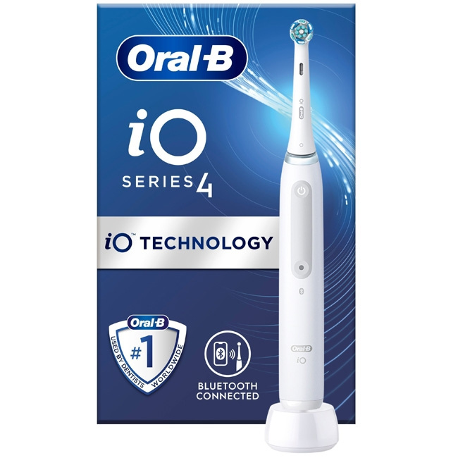 Oral B Eltandborste iO4 Quite White Without Travel Case ryhmässä KAUNEUS JA TERVEYS / Suunhoito / Sähköhammasharjat @ TP E-commerce Nordic AB (C14141)