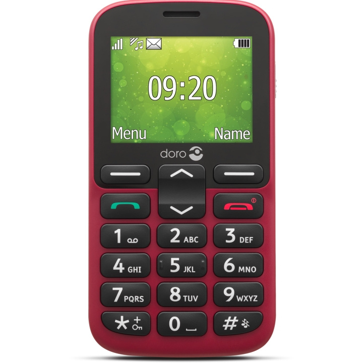 Doro 1382 2G Röd ryhmässä ÄLYPUHELIMET JA TABLETIT / Kännykät & smartphones @ TP E-commerce Nordic AB (C14172)