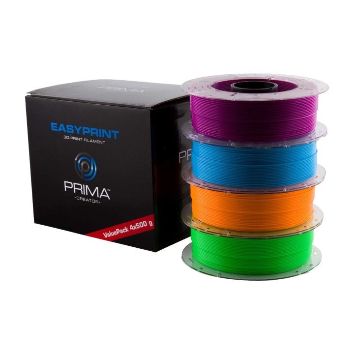 PrimeCreator EasyPrint Neon PLA-tulostuslanka, 4x 500g, monivärinen ryhmässä TIETOKOONET & TARVIKKEET / Tulostimet & Tarvikkeet / Tulostimet / 3D-tulostin & Tarvikkeet / Tillbehör @ TP E-commerce Nordic AB (C14249)