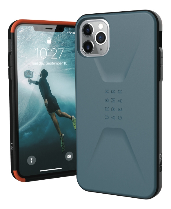 UAG iPhone 11 Pro Max, Civilian Cover, Slate ryhmässä ÄLYPUHELIMET JA TABLETIT / Puhelimen suojakotelo / Apple / iPhone 11 Pro Max @ TP E-commerce Nordic AB (C14288)