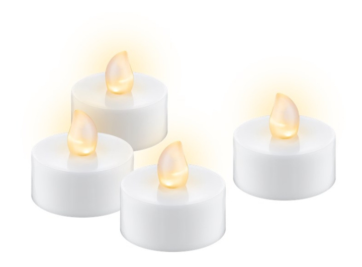 Set of 4 LED tea lights with timer ryhmässä KOTI, TALOUS JA PUUTARHA / Sisustus / Kynttilänpidikkeet ja kynttilälyhdyt @ TP E-commerce Nordic AB (C14505)
