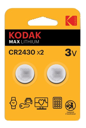 Kodak Kodak Max lithium CR2430 battery (2 pack) ryhmässä KODINELEKTRONIIKKA / Paristot & Laturit / Akut / Nappiparistot @ TP E-commerce Nordic AB (C14521)