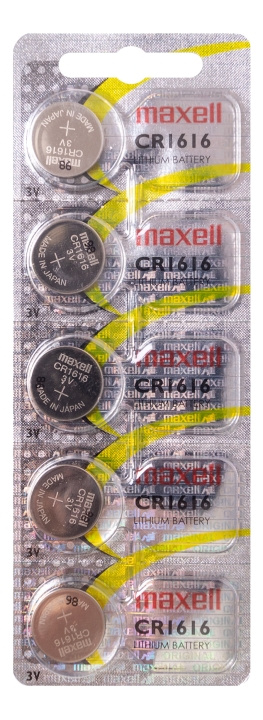 Maxell Lithium CR1616 5P ryhmässä KODINELEKTRONIIKKA / Paristot & Laturit / Akut / Nappiparistot @ TP E-commerce Nordic AB (C14529)