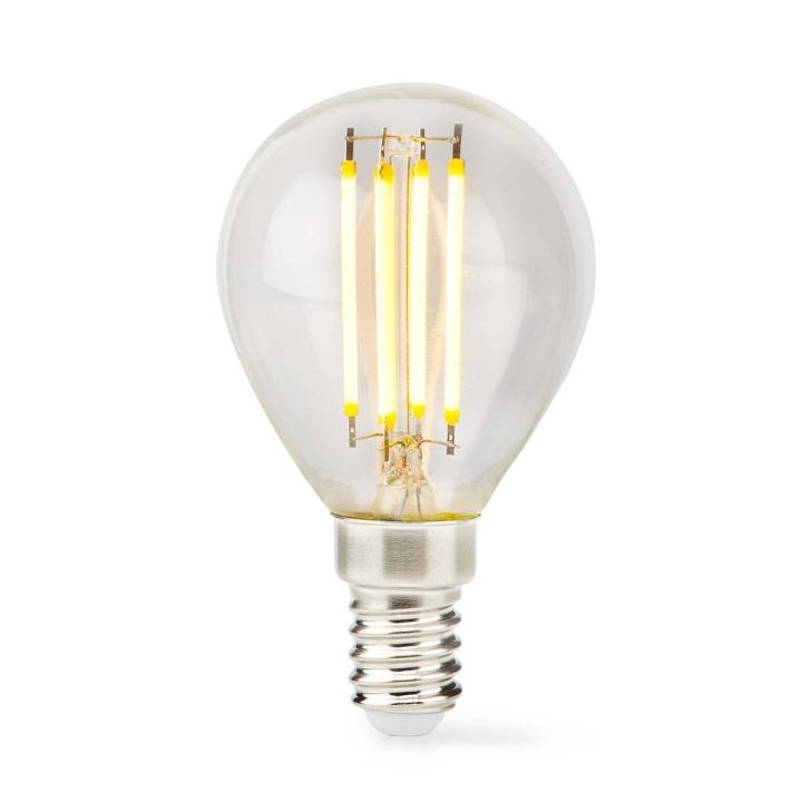 Nedis LED-lamppu E14 | G45 | 4.5 W | 470 lm | 2700 K | Himmennettävä | Lämmin Valkoinen | Retrotyylinen | 1 kpl | Kirkas ryhmässä KODINELEKTRONIIKKA / Valaistus / LED-lamput @ TP E-commerce Nordic AB (C14784)