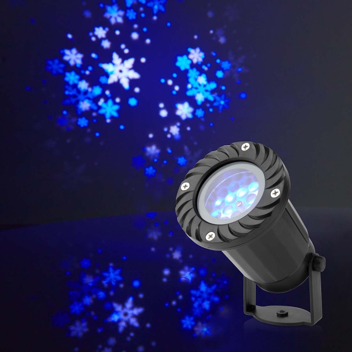 Nedis Koristeellinen Valo | LED lumihiutale projektori | Valkoisia ja sinisiä jääkiteitä | Sisä- tai ulkotila ryhmässä KODINELEKTRONIIKKA / Valaistus / Jouluvalaistus @ TP E-commerce Nordic AB (C14806)