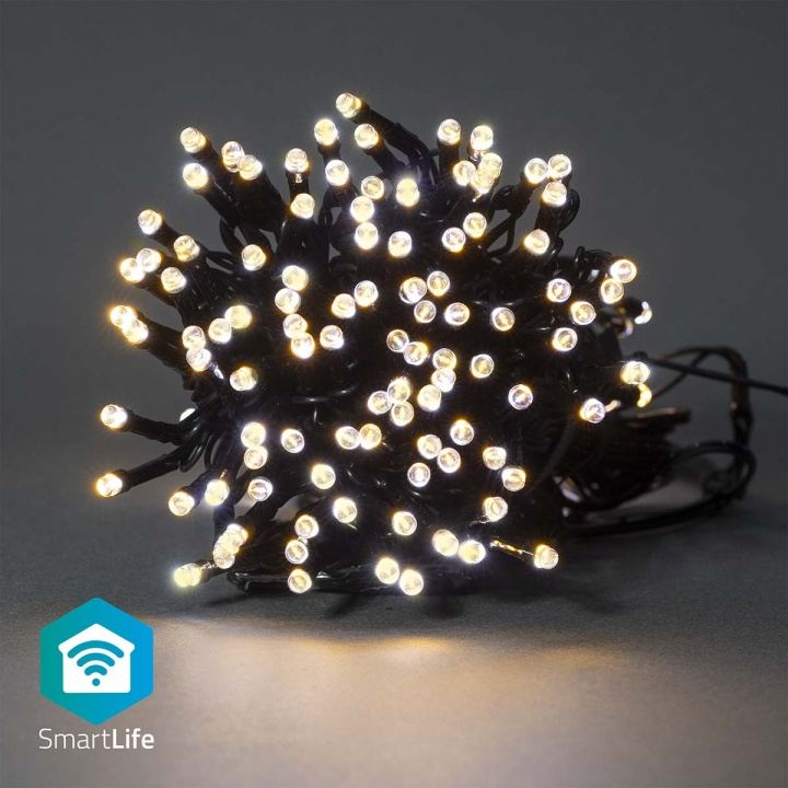 Nedis SmartLife Jouluvalot | Nauha | Wi-Fi | Lämmin Valkoinen | 100 LED\'s | 10.0 m | Android™ / IOS ryhmässä KOTI, TALOUS JA PUUTARHA / Älykodit / Älykäs valaistus @ TP E-commerce Nordic AB (C14819)