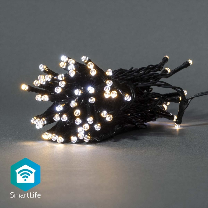 Nedis SmartLife Jouluvalot | Nauha | Wi-Fi | Lämpimästä kylmään valkoiseen | 50 LED\'s | 5.00 m | Android™ / IOS ryhmässä KOTI, TALOUS JA PUUTARHA / Älykodit / Älykäs valaistus @ TP E-commerce Nordic AB (C14822)