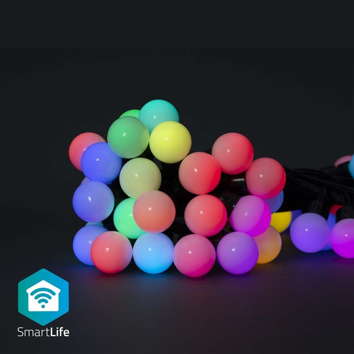 Nedis SmartLife-koristevalot | Partylight | Wi-Fi | RGB | 48 LED\'s | 10.8 m | Android™ / IOS | Polttimon halkaisija: 30 mm ryhmässä KOTI, TALOUS JA PUUTARHA / Älykodit / Älykäs valaistus @ TP E-commerce Nordic AB (C14830)