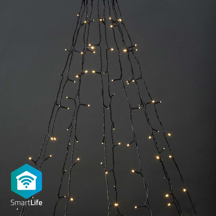 Nedis SmartLife Jouluvalot | Puu | Wi-Fi | Lämmin Valkoinen | 200 LED\'s | 20.0 m | 10 x 2 m | Android™ / IOS ryhmässä KOTI, TALOUS JA PUUTARHA / Älykodit / Älykäs valaistus @ TP E-commerce Nordic AB (C14833)