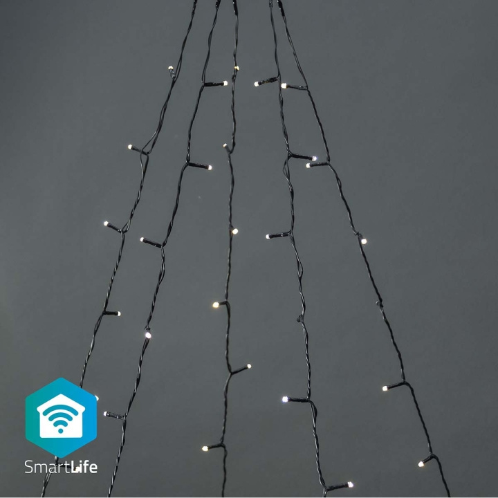 Nedis SmartLife Jouluvalot | Puu | Wi-Fi | Lämmin Valkoinen | 200 LED\'s | 20.0 m | 5 x 4 m | Android™ / IOS ryhmässä KOTI, TALOUS JA PUUTARHA / Älykodit / Älykäs valaistus @ TP E-commerce Nordic AB (C14834)