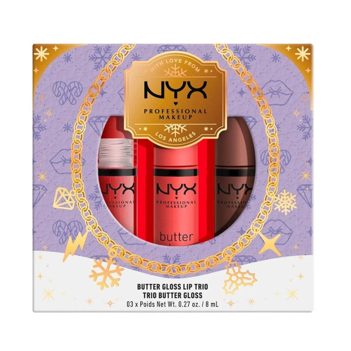 NYX PROF. MAKEUP Butter Gloss Trio ryhmässä KAUNEUS JA TERVEYS / Meikit / Huulet / Huulikiilto / Plumper @ TP E-commerce Nordic AB (C14929)