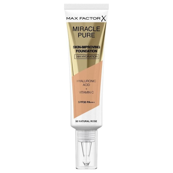 Max Factor Miracle Pure Skin-Improving Foundation 50 Natural Rose 30ml ryhmässä KAUNEUS JA TERVEYS / Meikit / Meikit Kasvot / Meikkivoide @ TP E-commerce Nordic AB (C15019)