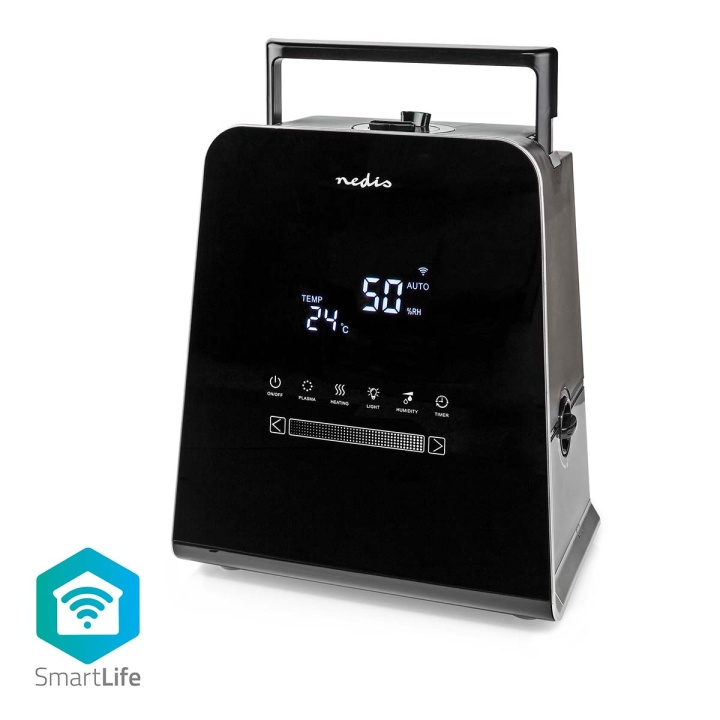 Nedis SmartLife-Kostutin | 110 W | Viileällä ja lämpimällä usvalla | 5.5 l | Kosteusmittari | Ajastin | Kaukosäädin | Yötila | Musta ryhmässä KOTI, TALOUS JA PUUTARHA / Tuulettimet ja ilmastointilaitteet / Ilmankostutin @ TP E-commerce Nordic AB (C15075)