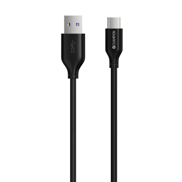 Champion USB 3.0 Gen1 kabel C - A, 1m ryhmässä ÄLYPUHELIMET JA TABLETIT / Laturit & Kaapelit / Kaapelit / Tyyppi C -kaapelit @ TP E-commerce Nordic AB (C15122)