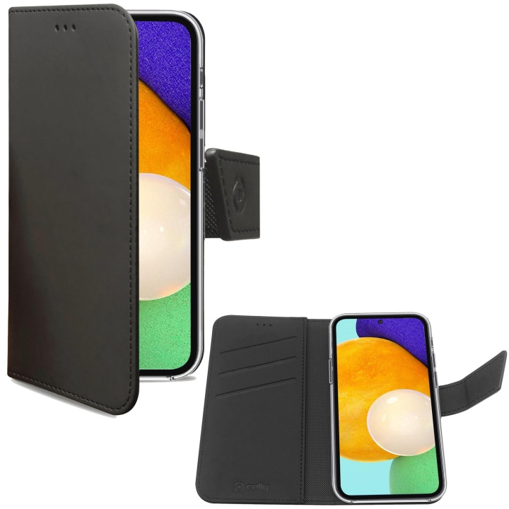 Celly Wallet Case Galaxy A04s / A13 ryhmässä ÄLYPUHELIMET JA TABLETIT / Puhelimen suojakotelo / Samsung @ TP E-commerce Nordic AB (C15151)